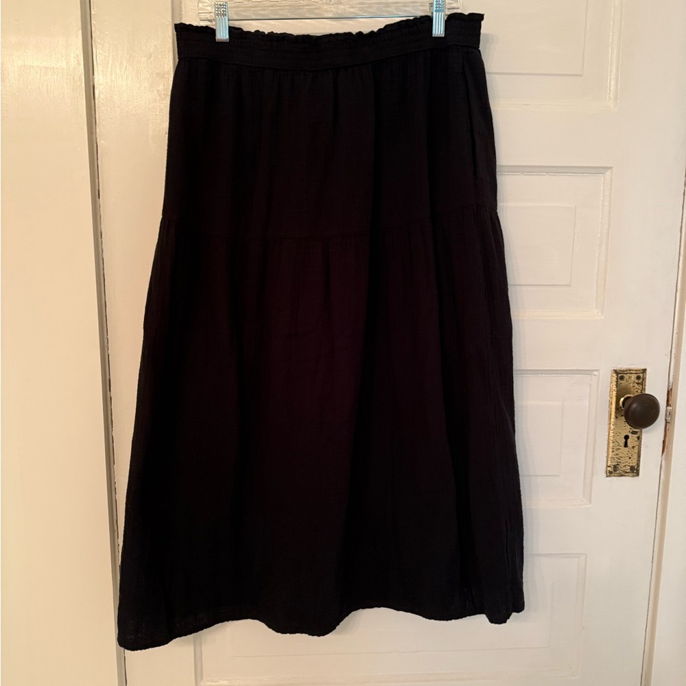 Universal Thread Black Midi A-Line Skirt